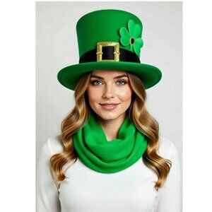 Kelly Green Infinity Scarf, Grey OS (WA03)